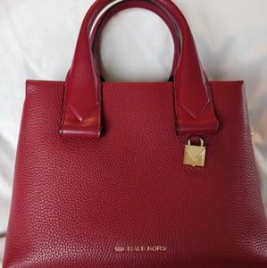 Michael Kors Rollins Small Pebbled Leather Satchel